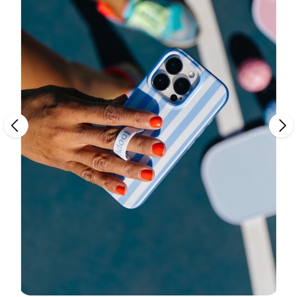 Loopy Case Sky Blue and White Striped Phone Cover - Picture 2 of 4